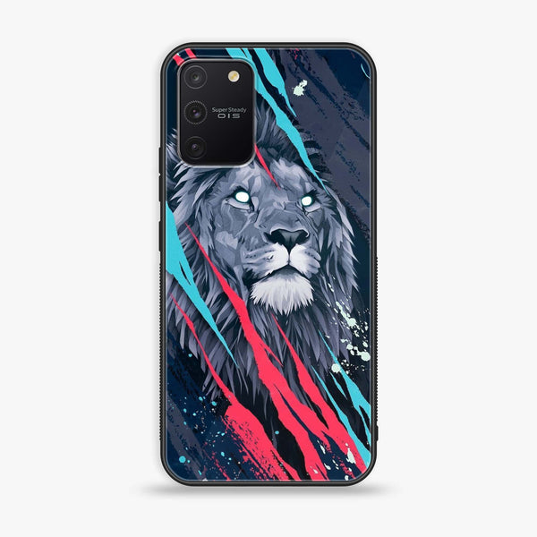 Samsung Galaxy S10 Lite - Abstract Animated Lion - Premium Printed Glass soft Bumper Shock Proof Case CS-6096