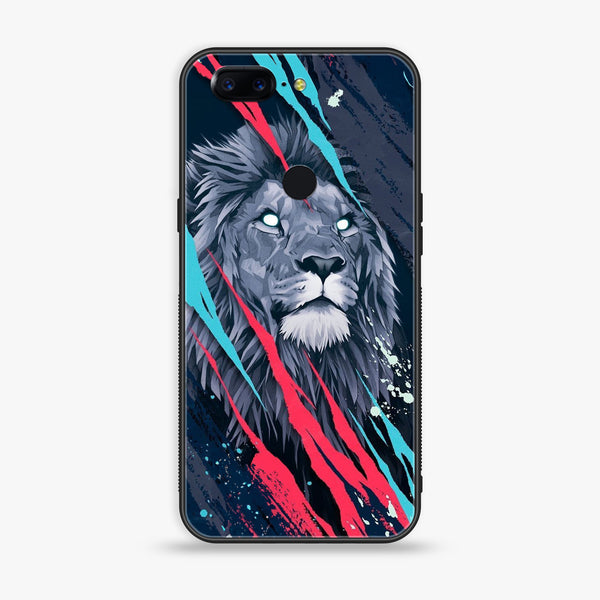 OnePlus 5T - Abstract Animated Lion - Premium Printed Glass soft Bumper Shock Proof Case