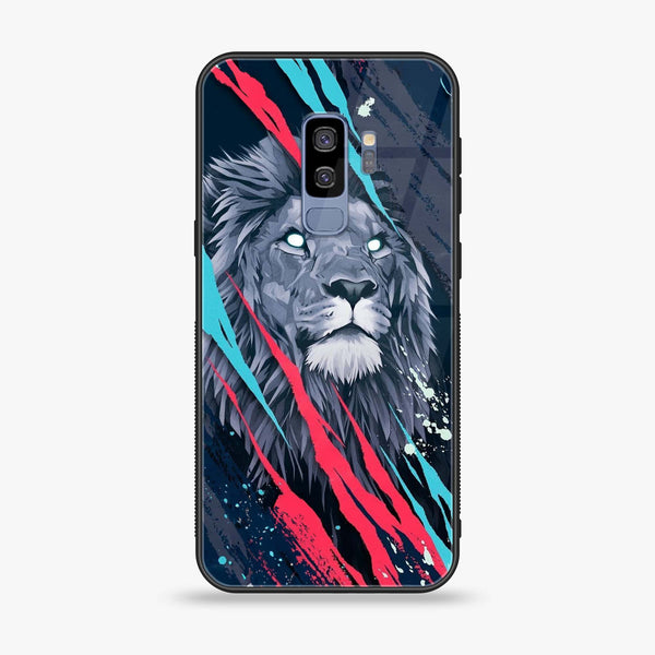 Samsung Galaxy S9 Plus - Abstract Animated Lion - Premium Printed Glass soft Bumper Shock Proof Case