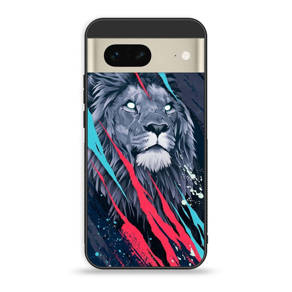 Google Pixel 7 - Abstract Animated Lion - Premium Printed Glass soft Bumper Shock Proof Case