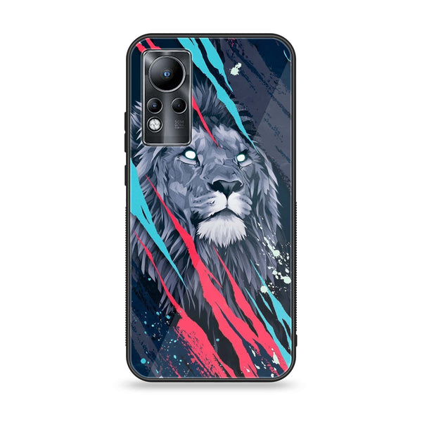Infinix Note 11 - Abstract Animated Lion - Premium Printed Glass soft Bumper Shock Proof Case