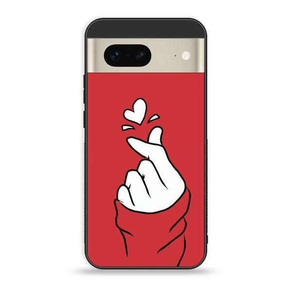 Google Pixel 7a  - Finger Heart BTS - Premium Printed soft Bumper Shock Proof Case CS-49531