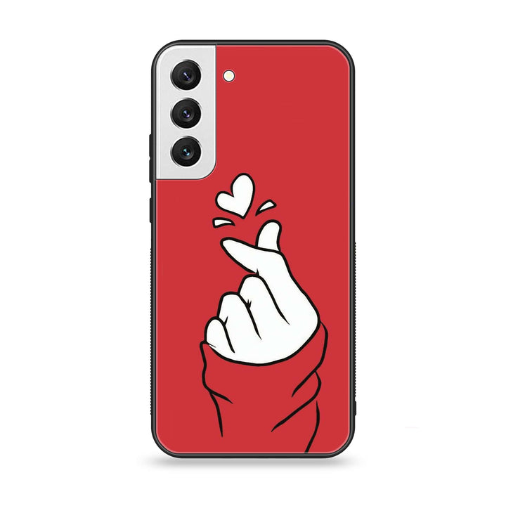 Samsung Galaxy S22 Plus - Finger Heart BTS - Premium Metal Printed soft Bumper shock Proof Case