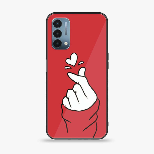 OnePlus Nord N200 5G - Finger Heart BTS - Premium Metal Printed soft Bumper Shock Proof Case CS-48841