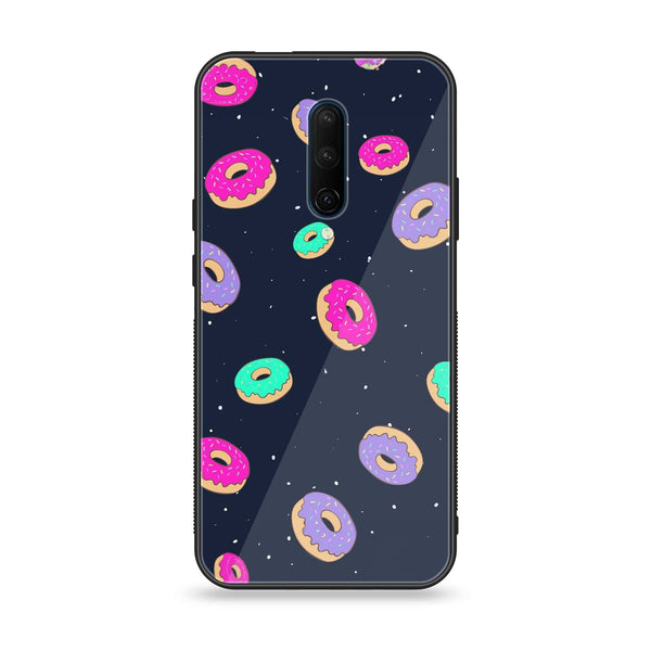 OnePlus 7 Pro - Colorful Donuts - Premium Printed Glass soft Bumper Shock Proof Case