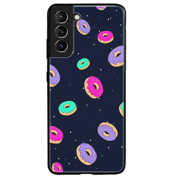 Samsung Galaxy S21 Plus - Colorful Donuts - Premium Printed Glass soft Bumper Shock Proof Case