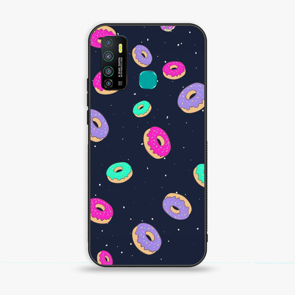 Infinix Hot 9 - Colorful Donuts - Premium Printed Glass soft Bumper Shock Proof Case
