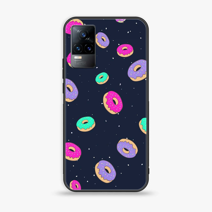 Vivo Y73 - Colorful Donuts - Premium Metal Printed soft Bumper shock Proof Case