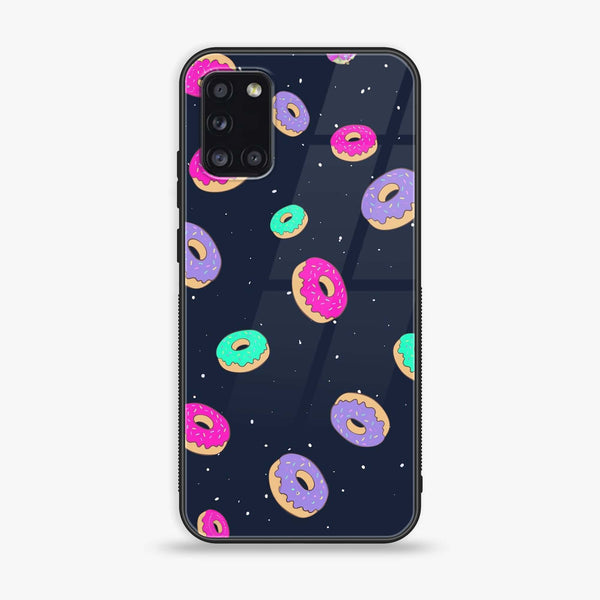 Samsung Galaxy A31 - Colorful Donuts - Premium Printed Glass soft Bumper Shock Proof Case
