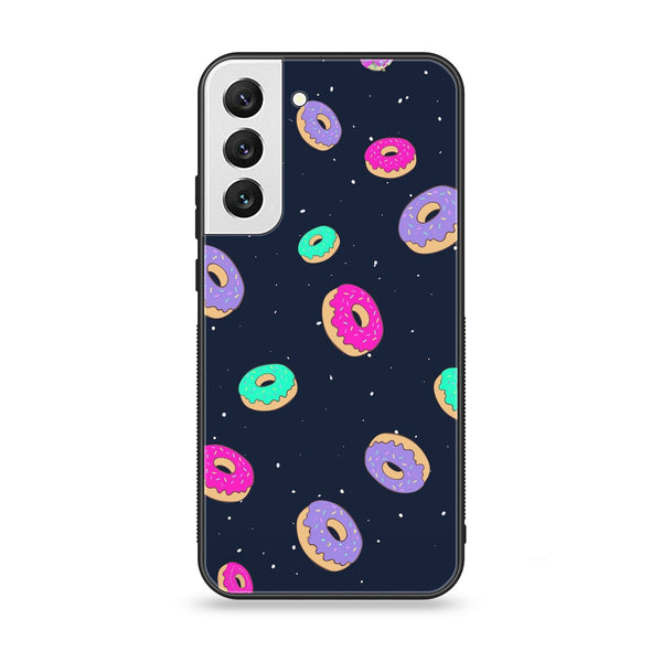Samsung Galaxy S21 FE - Colorful Donuts - Premium Printed Glass soft Bumper Shock Proof Case