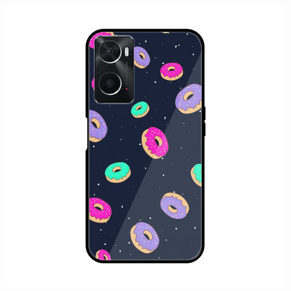 Oppo A36 - Colorful Donuts - Premium Printed Glass soft Bumper Shock Proof Case