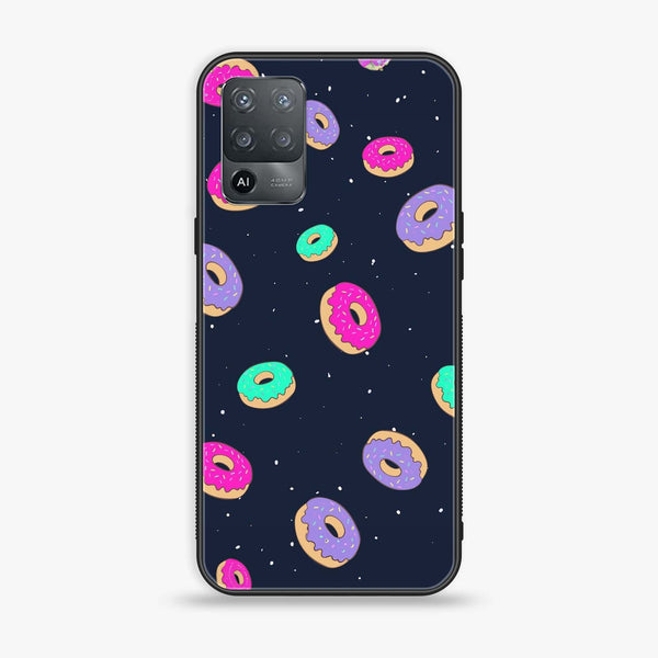 Oppo F19 Pro - Colorful Donuts - Premium Printed Glass soft Bumper Shock Proof Case
