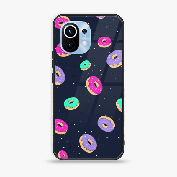 Mi 11 Lite - Colorful Donuts - Premium Printed Glass soft Bumper Shock Proof Case