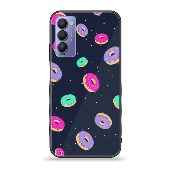 Tecno Camon 18 - Colorful Donuts - Premium Printed Glass soft Bumper Shock Proof Case