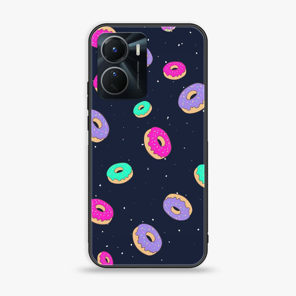 Vivo Y16 - Colorful Donuts - Premium Printed Glass soft Bumper Shock Proof Case