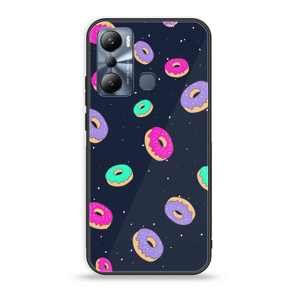 Infinix Hot 20i - Colorful Donuts - Premium Printed Glass soft Bumper Shock Proof Case