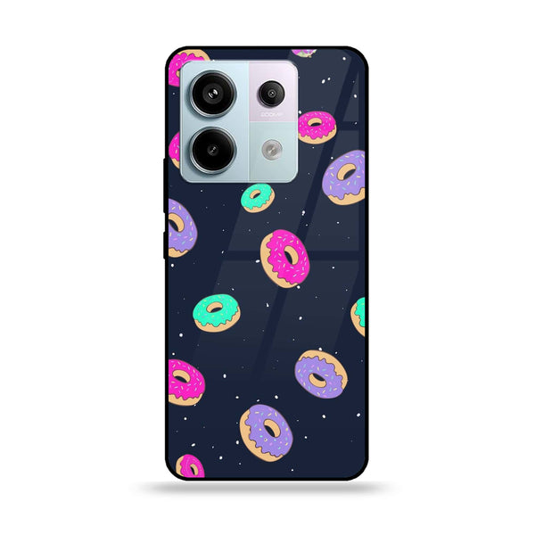 Redmi Note 13 Pro 4G - Colorful Donuts - Premium Printed Glass soft Bumper Shock Proof Case
