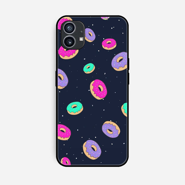 Nothing Phone (1) - Colorful Donuts - Premium Printed Glass soft Bumper Shock Proof Case