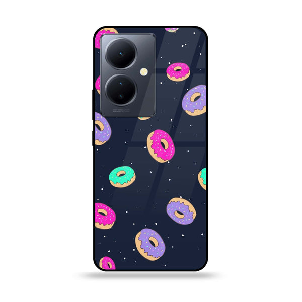 Vivo Y78 Plus 5G - Colorful Donuts - Premium Printed Glass soft Bumper Shock Proof Case