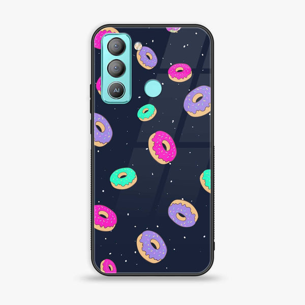 Tecno POP 5 LTE - Colorful Donuts - Premium Printed Glass soft Bumper Shock Proof Case