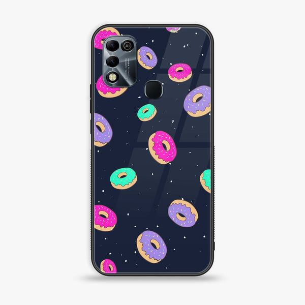 Infinix Hot 11 Play - Colorful Donuts - Premium Printed Glass soft Bumper Shock Proof Case