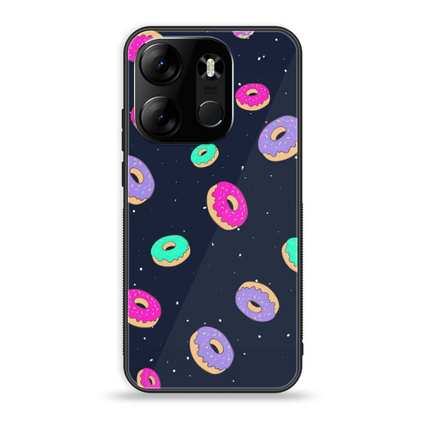 Tecno Spark Go 2023 - Colorful Donuts - Premium Printed Glass soft Bumper Shock Proof Case