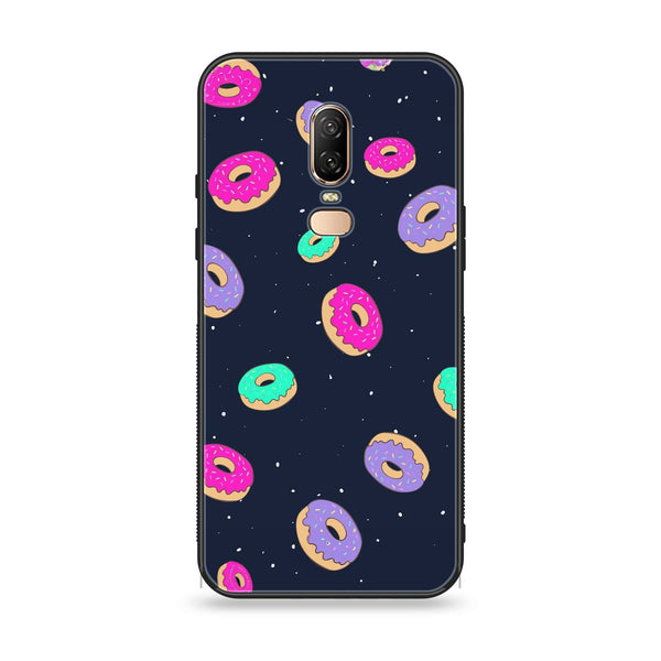 OnePlus 6 - Colorful Donuts - Premium Printed Glass soft Bumper Shock Proof Case