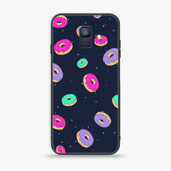 Samsung Galaxy A6 (2018) - Colorful Donuts - Premium Printed Glass soft Bumper Shock Proof Case