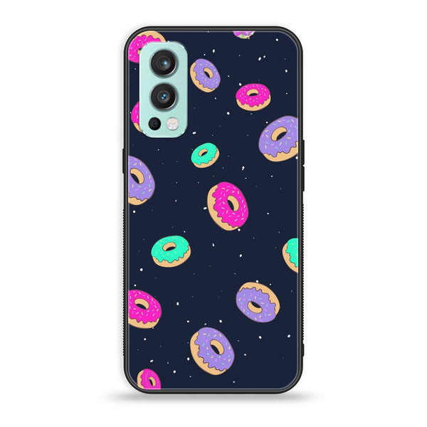 OnePlus Nord 2 5G - Colorful Donuts - Premium Printed Glass soft Bumper Shock Proof Case