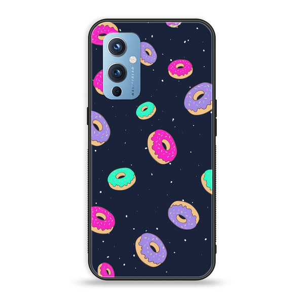 OnePlus 9 - Colorful Donuts - Premium Printed Glass soft Bumper Shock Proof Case
