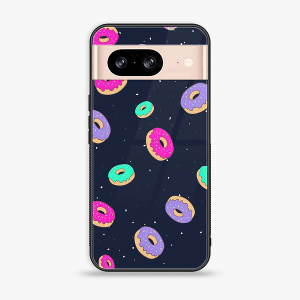 Google Pixel 8 - Colorful Donuts - Premium Printed Glass soft Bumper Shock Proof Case