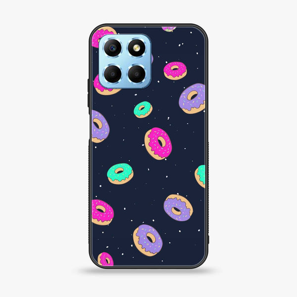 Honor X6 - Colorful Donuts - Premium Printed Glass soft Bumper Shock Proof Case