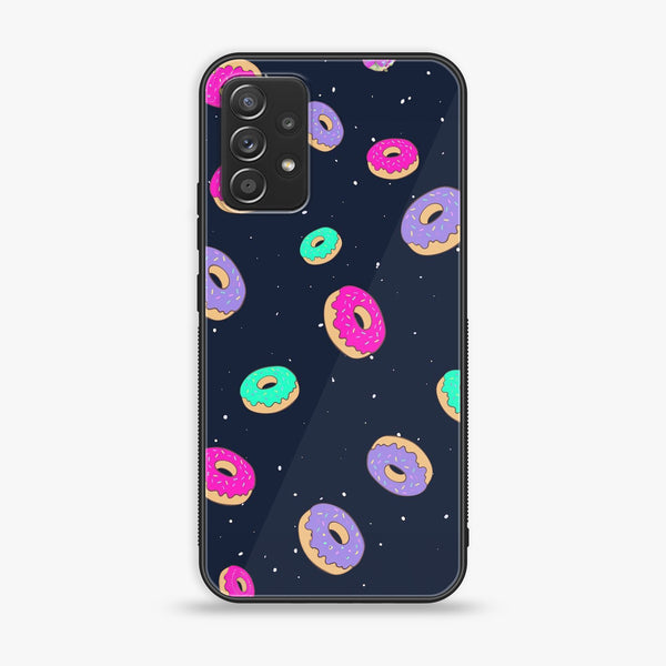 Samsung Galaxy A52s 5G - Colorful Donuts - Premium Printed Glass soft Bumper Shock Proof Case