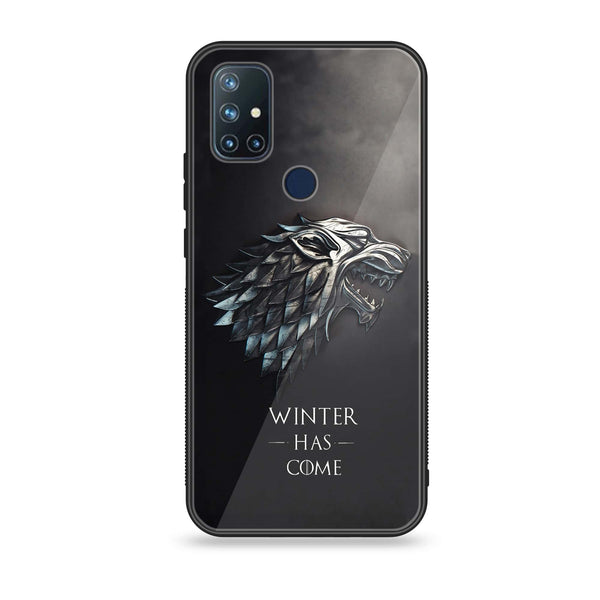 OnePlus Nord N10 - Winter Has Come GOT - Premium Printed Glass soft Bumper Shock Proof Case CS-16898