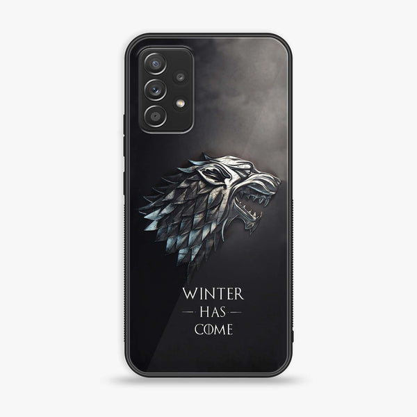 Samsung Galaxy A73 - Winter Has Come GOT - Premium Printed Glass soft Bumper Shock Proof Case