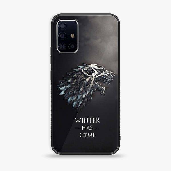 Samsung Galaxy A71 - Winter Has Come GOT - Premium Printed Glass soft Bumper Shock Proof Case