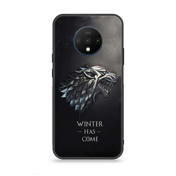OnePlus 7T - Winter Has Come GOT - Premium Printed Glass soft Bumper Shock Proof Case CS-6123