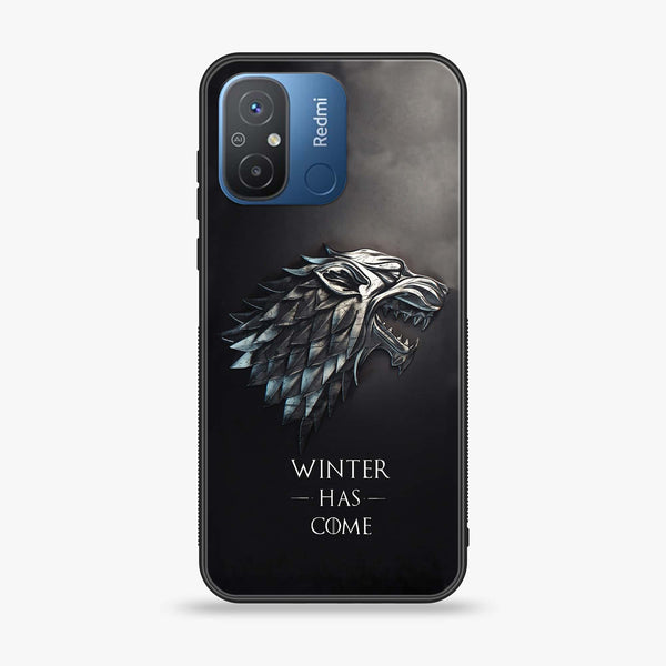Xiaomi Redmi 12C - Winter Has Come GOT - Premium Printed Glass soft Bumper Shock Proof Case CS-46004