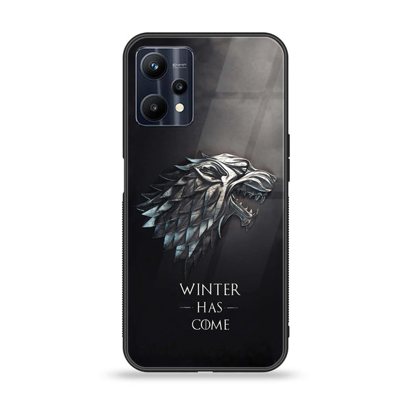 Realme V25 - Winter Has Come GOT - Premium Printed Glass soft Bumper Shock Proof Case