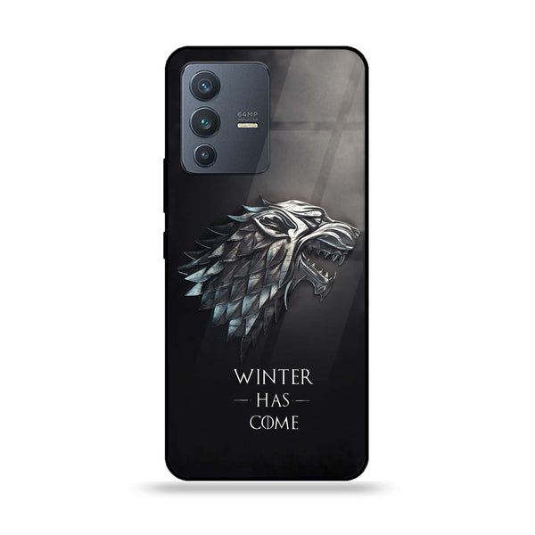 Vivo V23 5G - Winter Has Come GOT - Premium Printed Glass soft Bumper Shock Proof Case