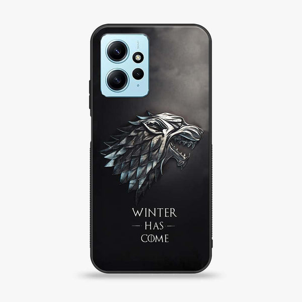 Xiaomi Redmi Note 12 - Winter Has Come GOT - Premium Printed Glass soft Bumper Shock Proof Case CS-15795