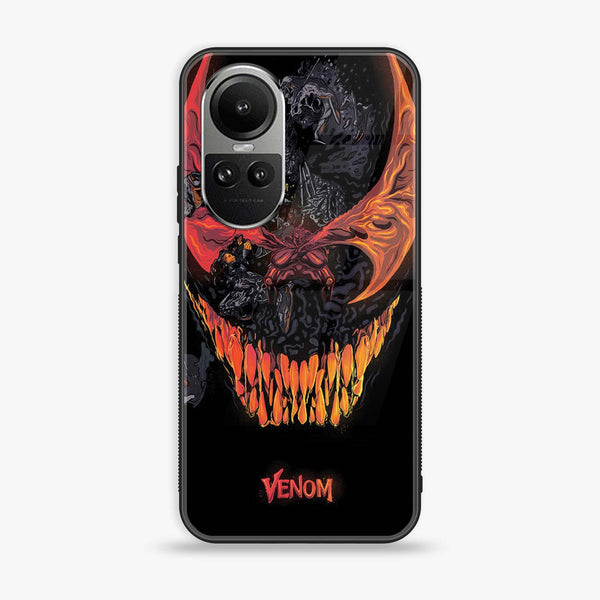 Oppo Reno10 Pro - VENOM Case - Premium Printed Glass soft Bumper Shock Proof Case