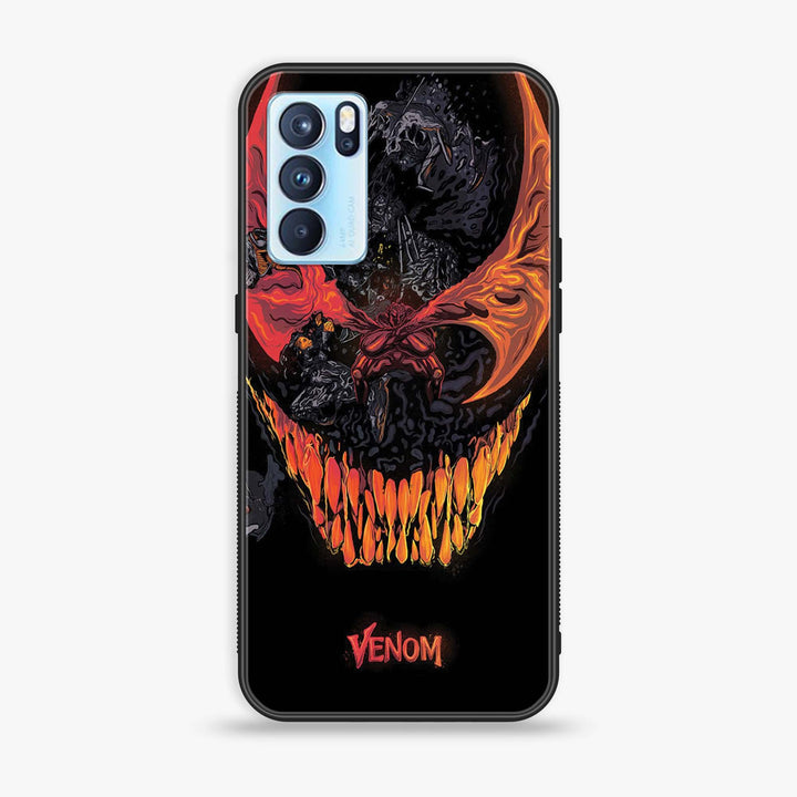 Oppo Reno 6 Pro - VENOM Case - Premium Printed Glass soft Bumper Shock Proof Case