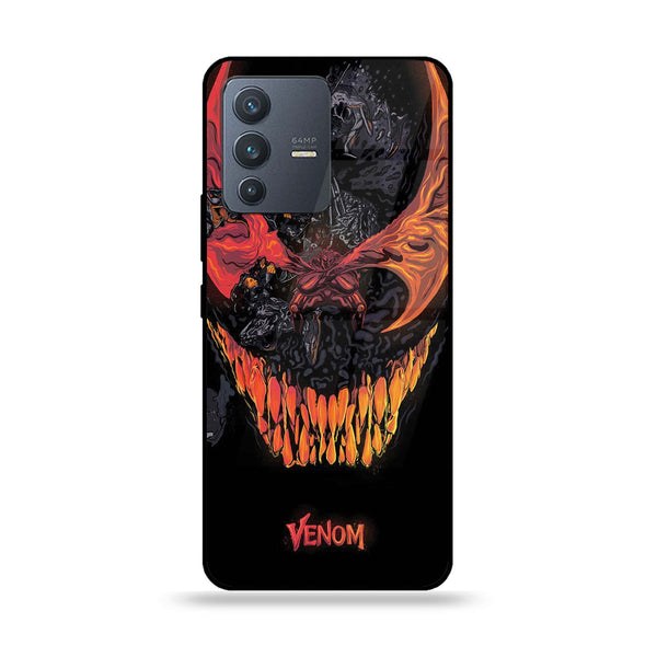 Vivo V23 5G - VENOM Case - Premium Printed Glass soft Bumper Shock Proof Case