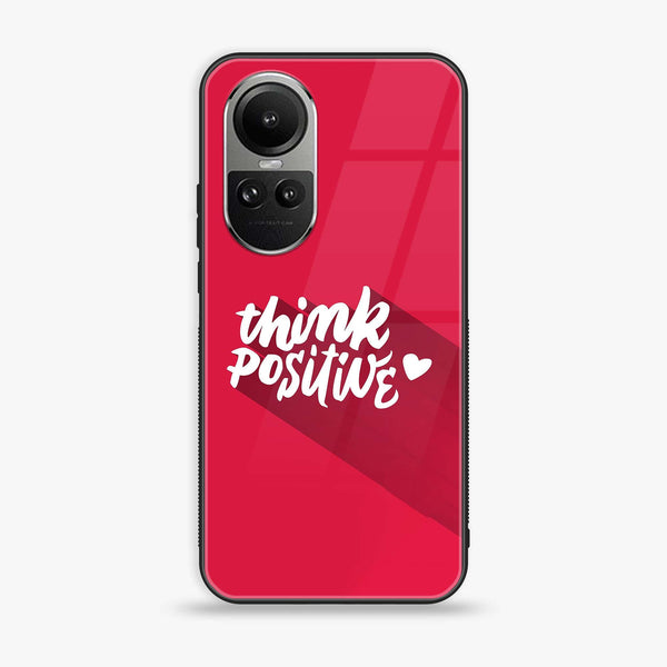 Oppo Reno10 Pro - Think Positive Design - Premium Printed Glass soft Bumper Shock Proof Case