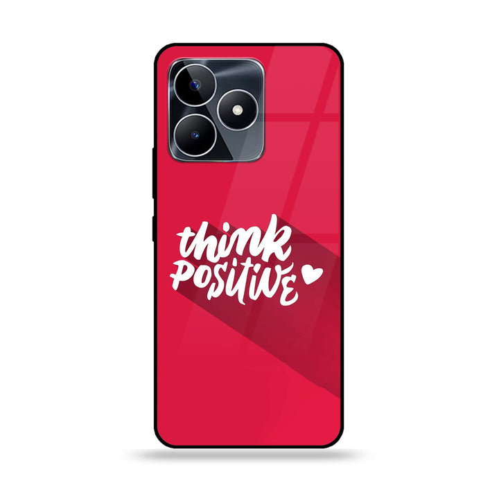 Realme Note 50 - Think Positive Design - Premium Printed Glass soft Bumper Shock Proof Case