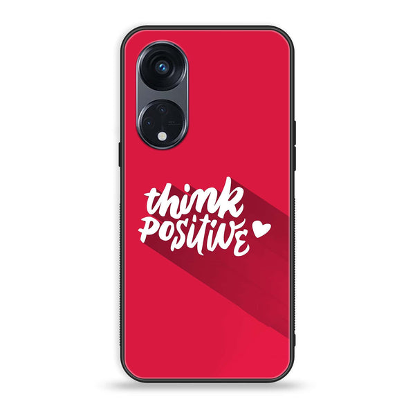 OPPO Reno 8T 5G - Think Positive Design - Premium Printed Glass soft Bumper Shock Proof Case