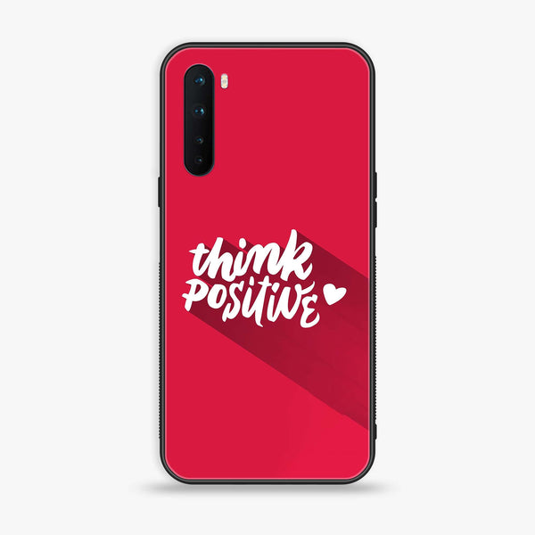 OnePlus Nord - Think Positive Design - Premium Printed Glass soft Bumper Shock Proof Case