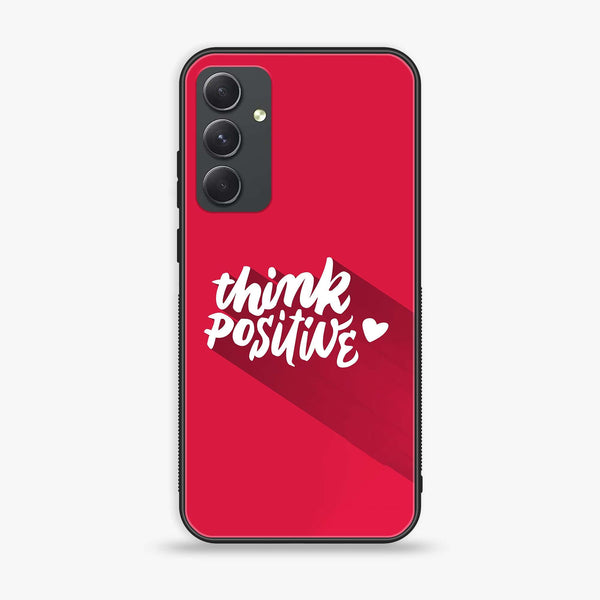 Samsung Galaxy A24 4G - Think Positive Design  - Premium Printed Glass soft Bumper shock Proof Case CS-26165
