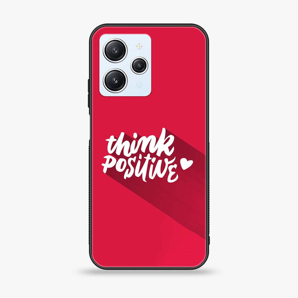 Xiaomi Redmi 12 - Think Positive Design - Premium Printed Glass soft Bumper Shock Proof Case